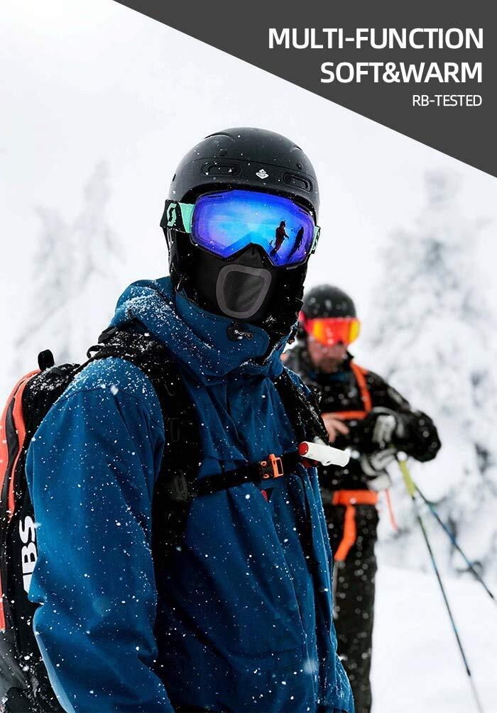 Winter Bivakmuts Balaclava Motorcycle Helm Muts Skimuts Ademend Windproof Zwart 7/7