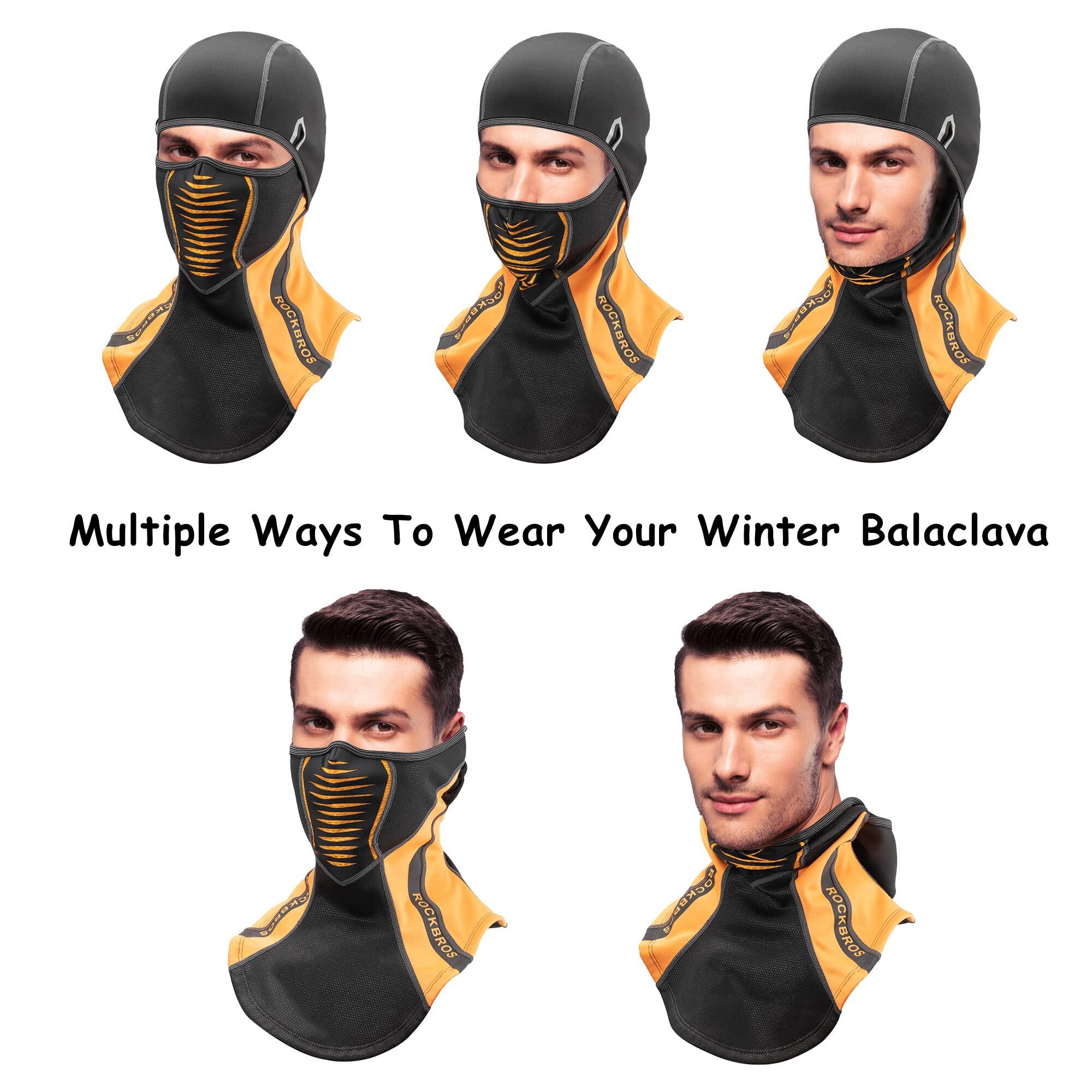 Cagoule d'hiver Cagoule Chaude pour le Ski, le Cyclisme et la Moto Noir Gris 5/7