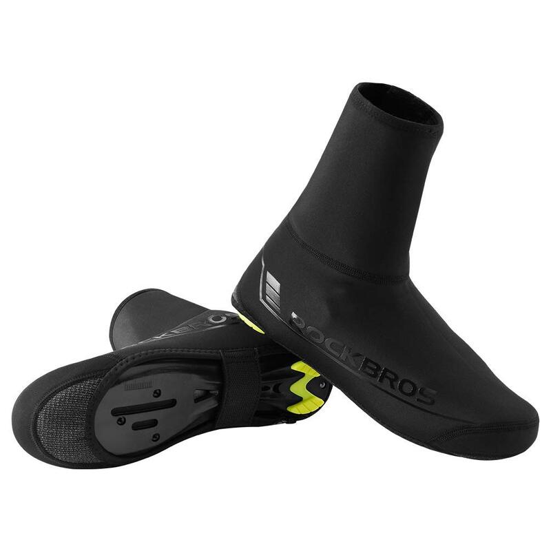 Surchaussures Imperméable Polaire d'hiver Cyclisme Guêtre de Chaussures Noir L