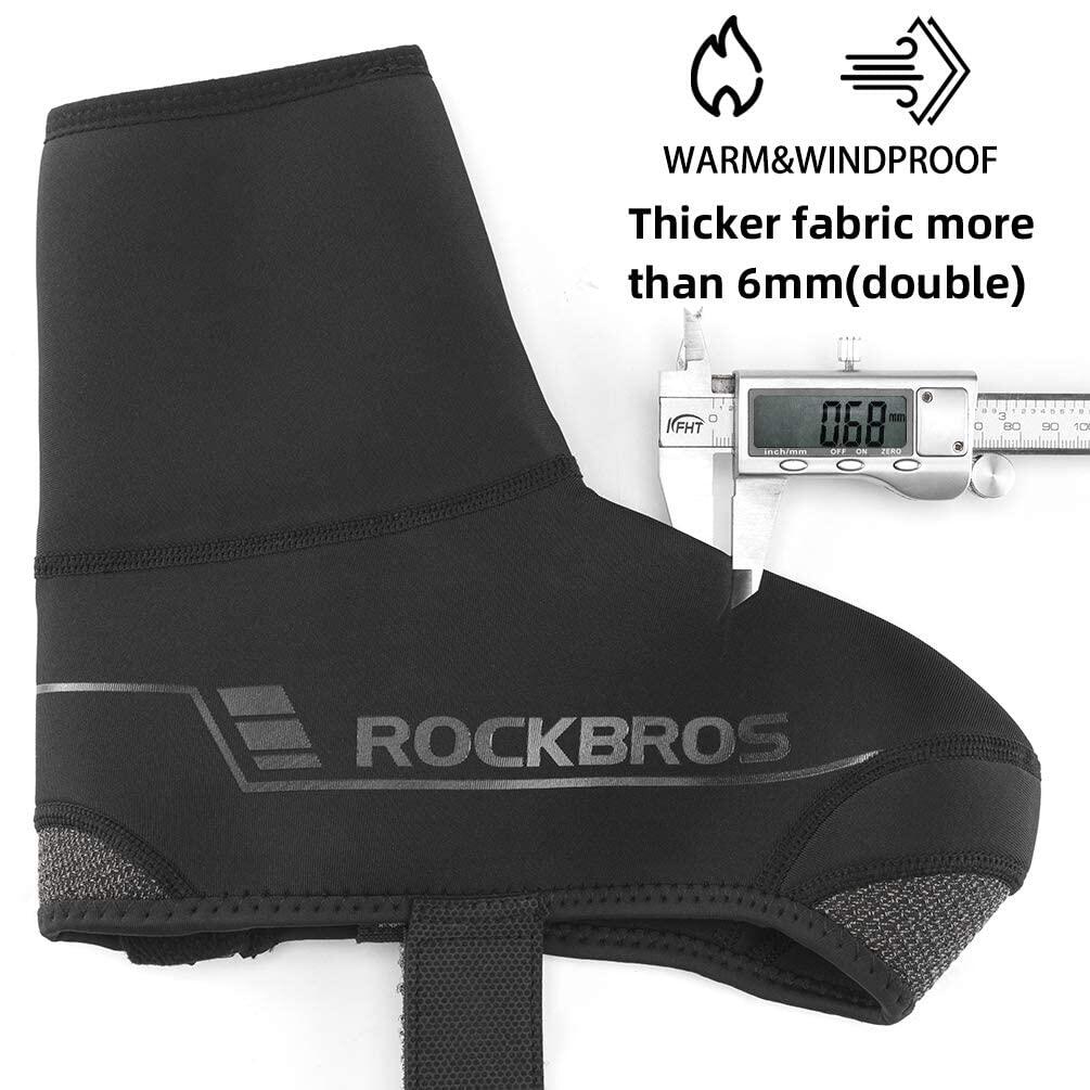Surchaussures Imperméable Polaire d'hiver Cyclisme Guêtre de Chaussures Noir L 7/7
