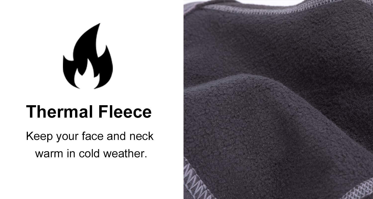 Warm Winter Bivakmuts Winddichte Balaclava Fleece Thermische  Zwart Grijs 5/5