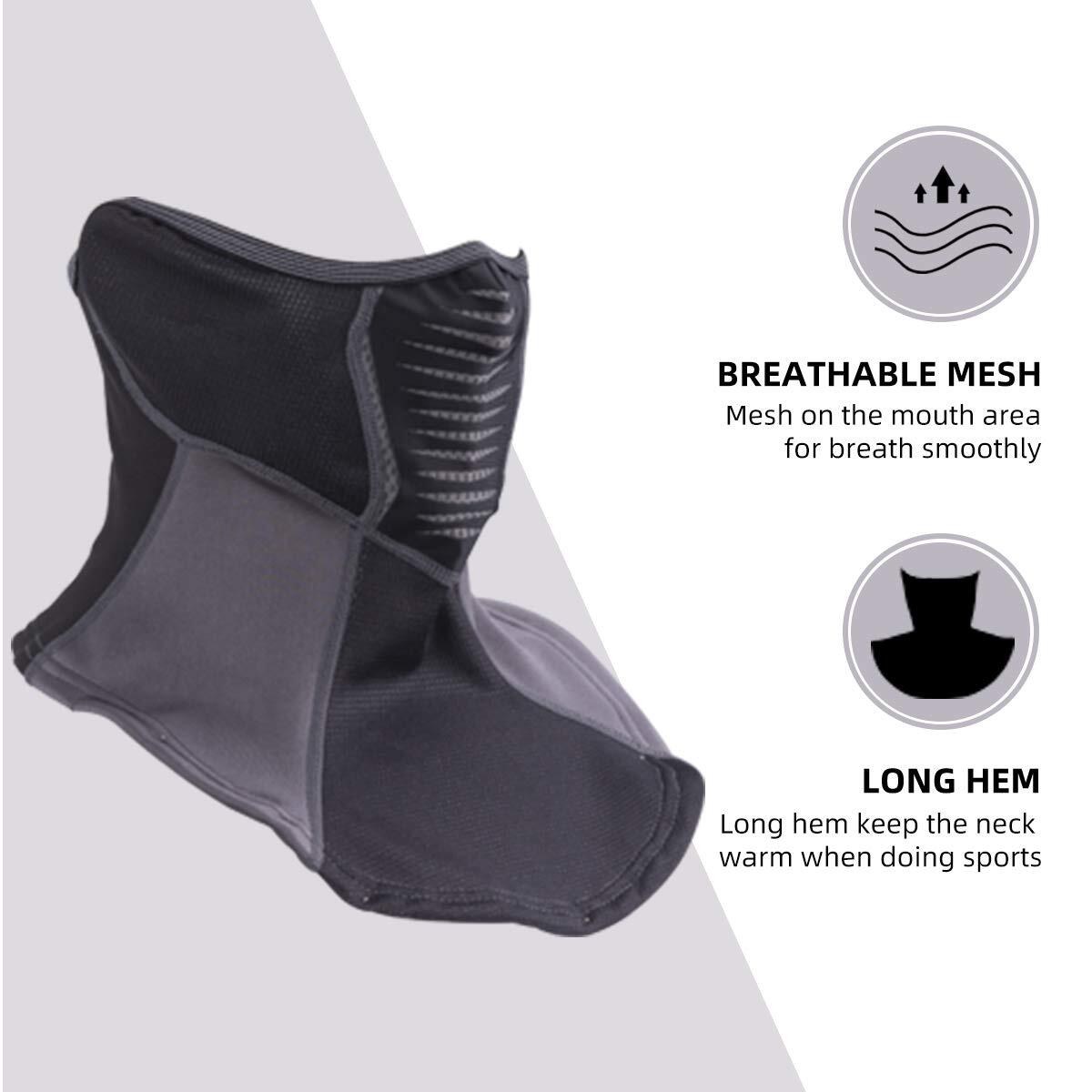 Warm Winter Bivakmuts Winddichte Balaclava Fleece Thermische  Zwart Grijs 3/5