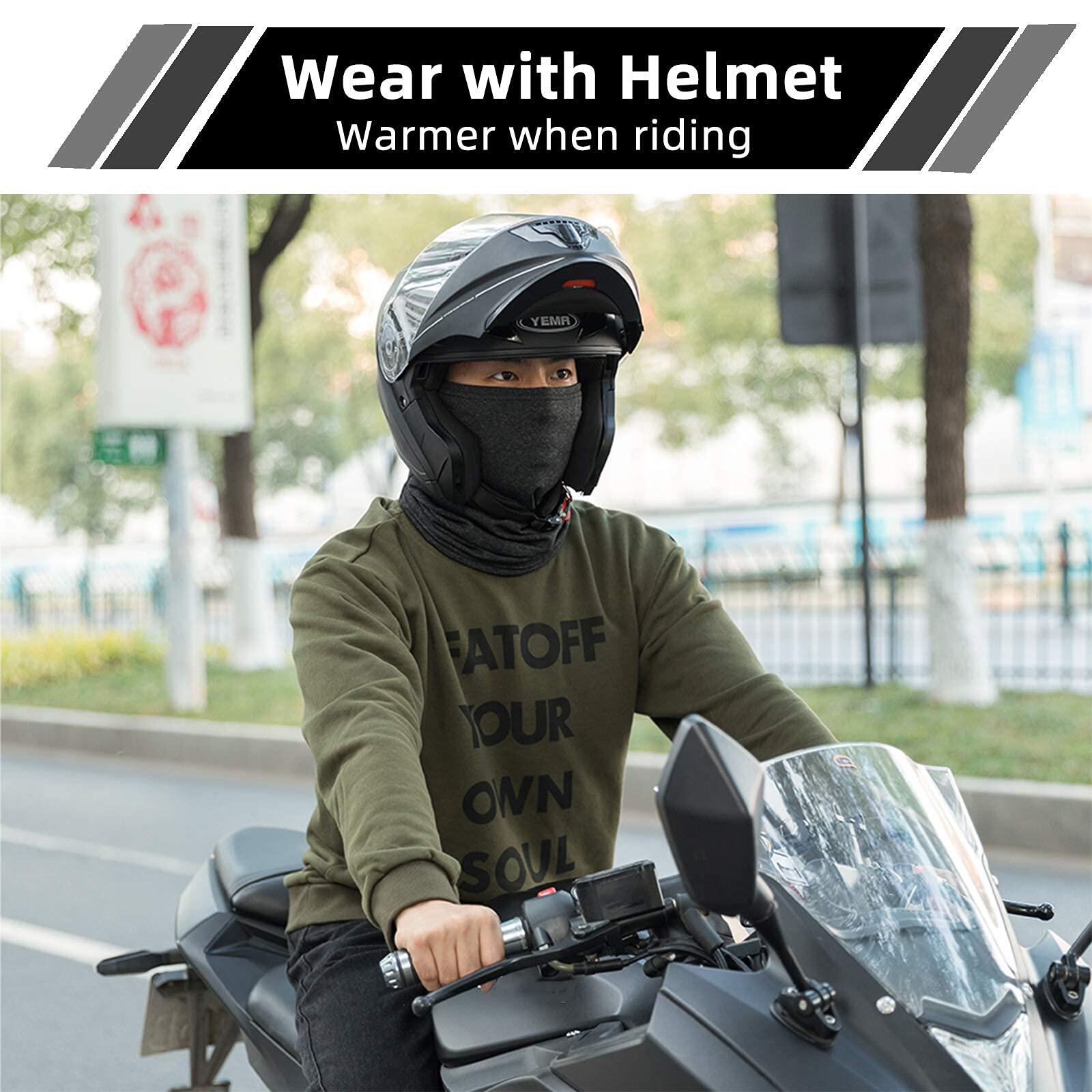 Multifunctionele Winter Halve Bivakmuts Nekwarmer Winterproof Unisex Zwart 6/7