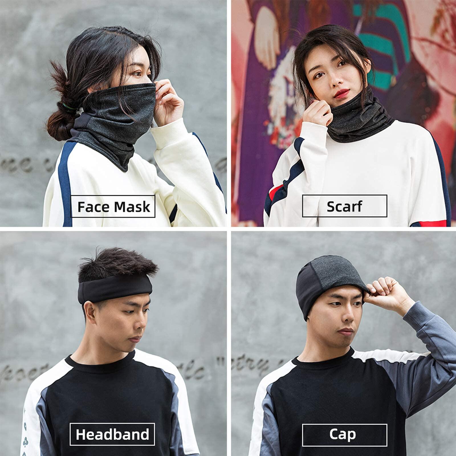Multifunctionele Winter Halve Bivakmuts Nekwarmer Winterproof Unisex Zwart 7/7