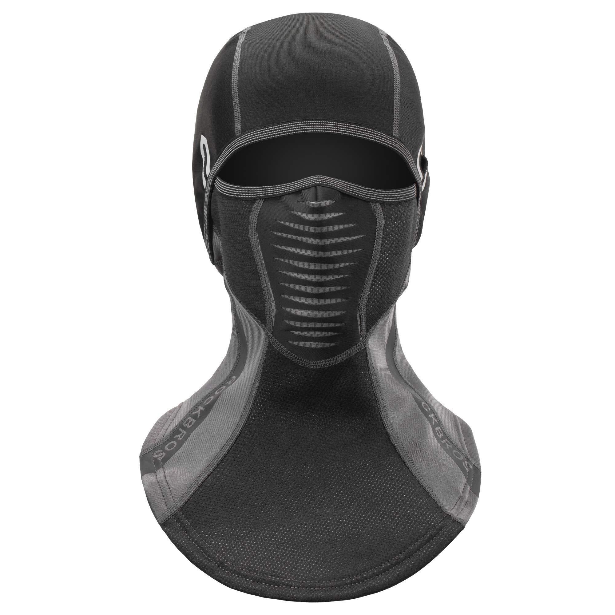 ROCKBROS Balaclava de Inverno para esqui, ciclismo e motociclismo Preto Cinza
