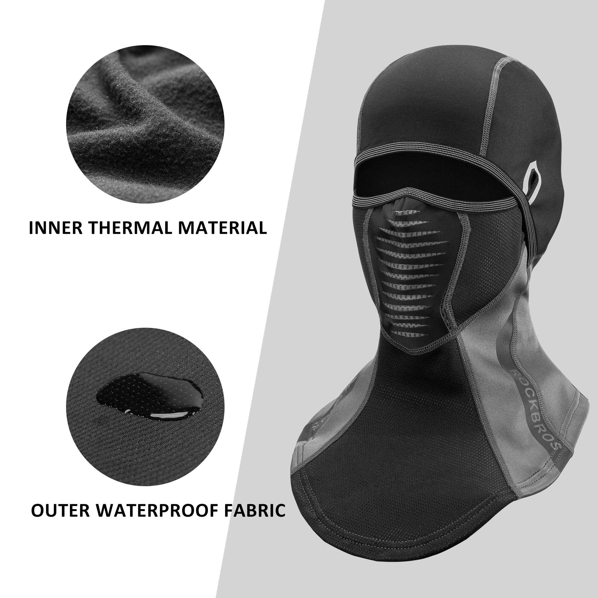 Cagoule d'hiver Cagoule Chaude pour le Ski, le Cyclisme et la Moto Noir Gris 4/7