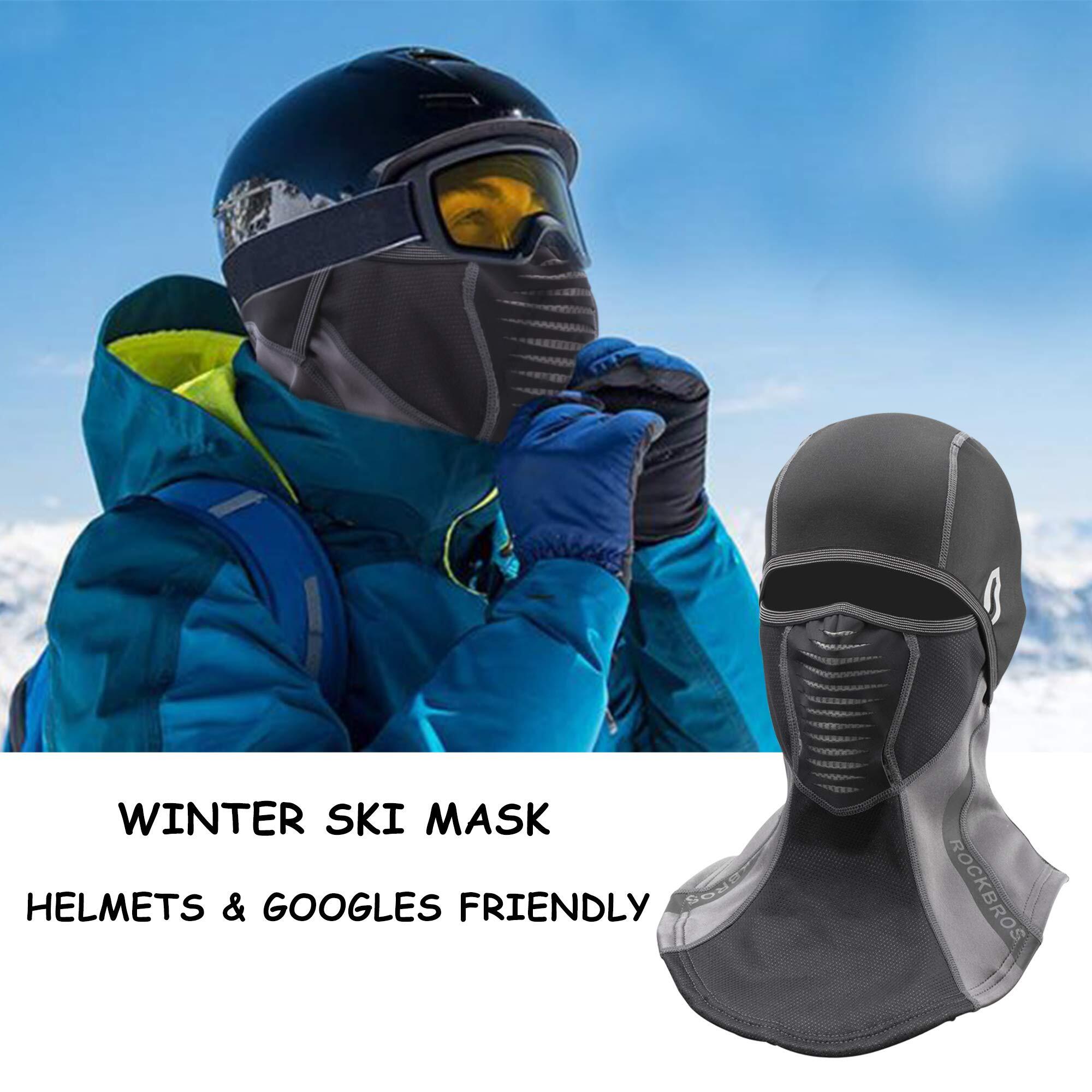 Cagoule d'hiver Cagoule Chaude pour le Ski, le Cyclisme et la Moto Noir Gris 6/7