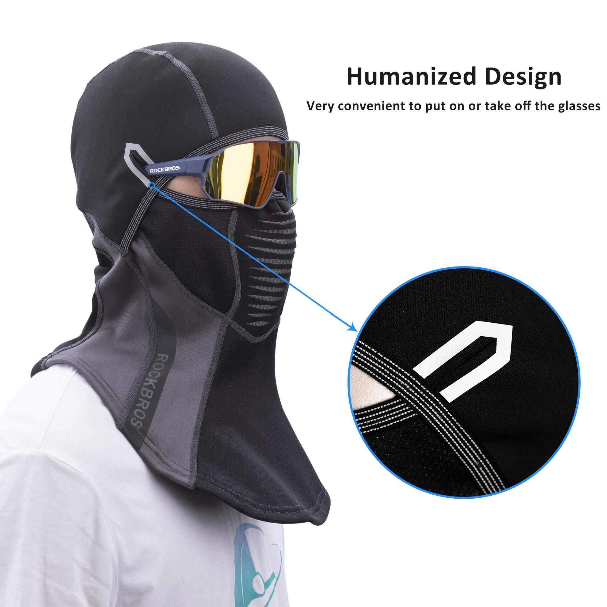 Cagoule d'hiver Cagoule Chaude pour le Ski, le Cyclisme et la Moto Noir Gris 3/7