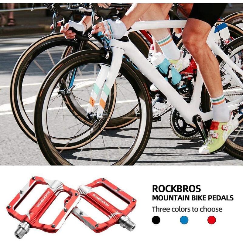 FOOKER MTB Pedales de Bicicleta de Montaña, Doble Función Plano y Pedal
