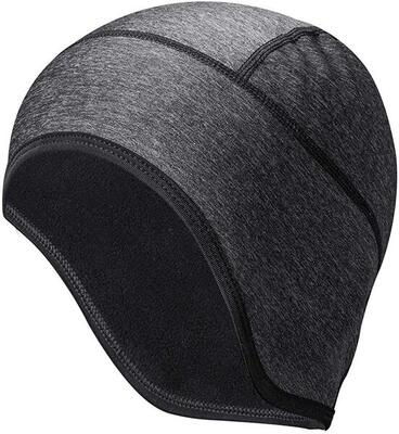 Cycling thermische fleece muts onder winddichte helm met oorbedekkingen