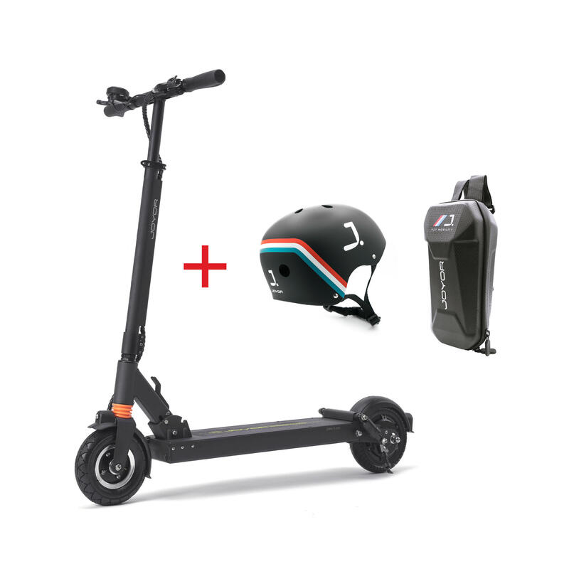 Joyor F5S+ zwarte elektrische scooter voor volwassenen + Helm en voortas