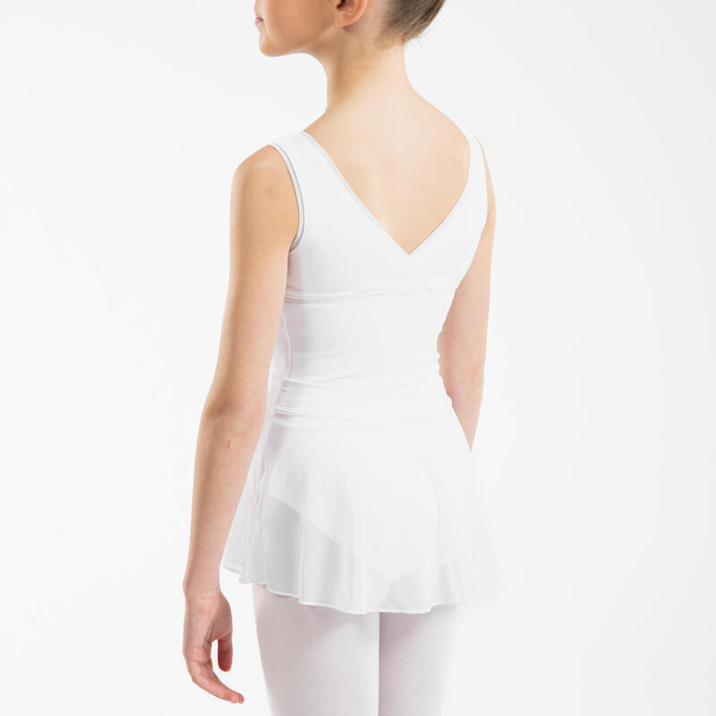 Recondicionado - Maillot de Ballet Menina Branco - Muito bom