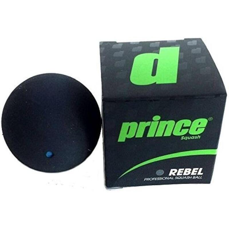 Rebel Blue Dot Soft Rubber Squash Ball - Black