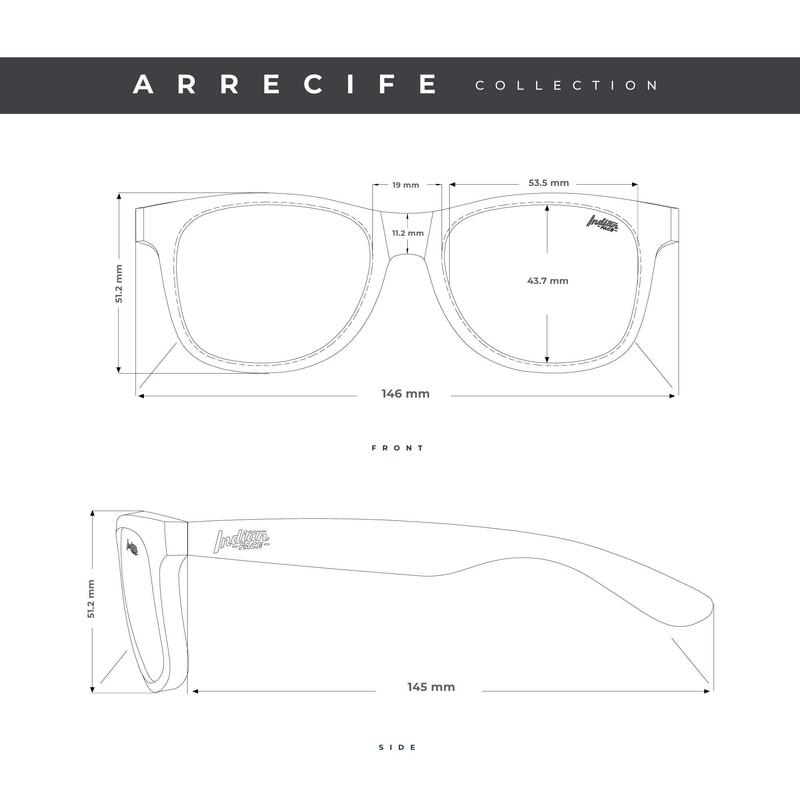 Gafas de Sol Polarizadas The Indian Face Arrecife Negro para hombre y