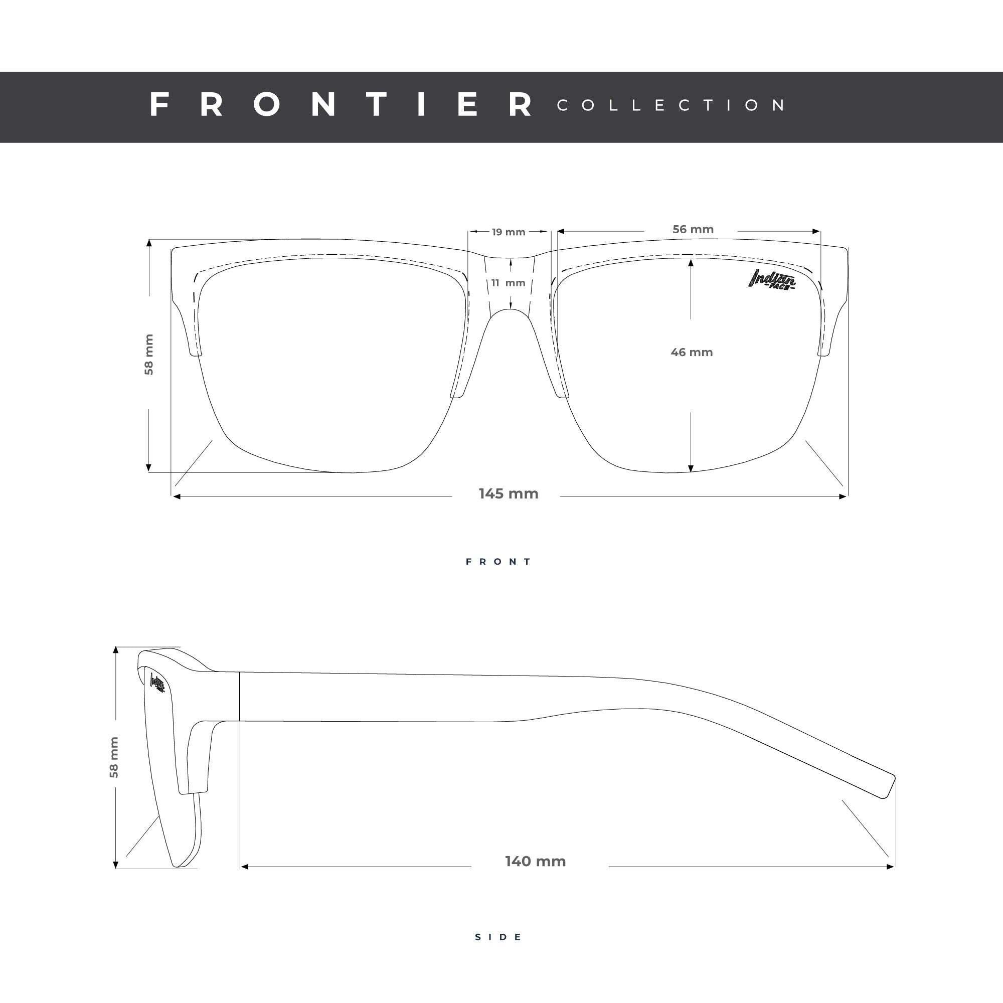 Gafas de Sol Polarizadas The Indian Face Frontier Camo Black Unisex 6/6