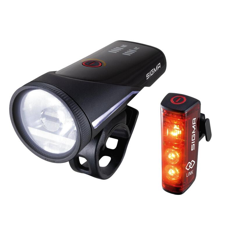 SIGMA SPORT - BUSTER 1100 HL / RL 150 Set, Luz delantera y trasera de LEDs, 1100 lúmenes y 150 lúmenes