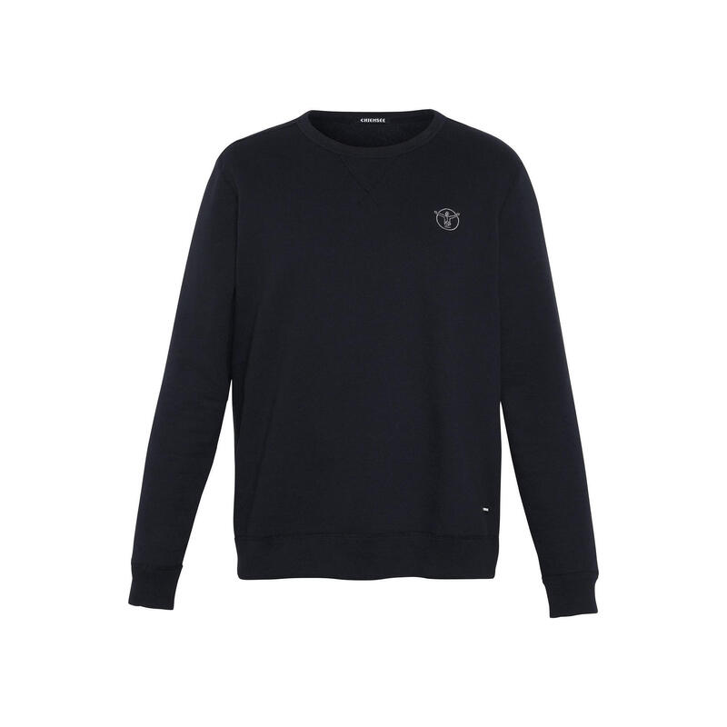 Sweater im Basic-Look mit Logo-Motiv