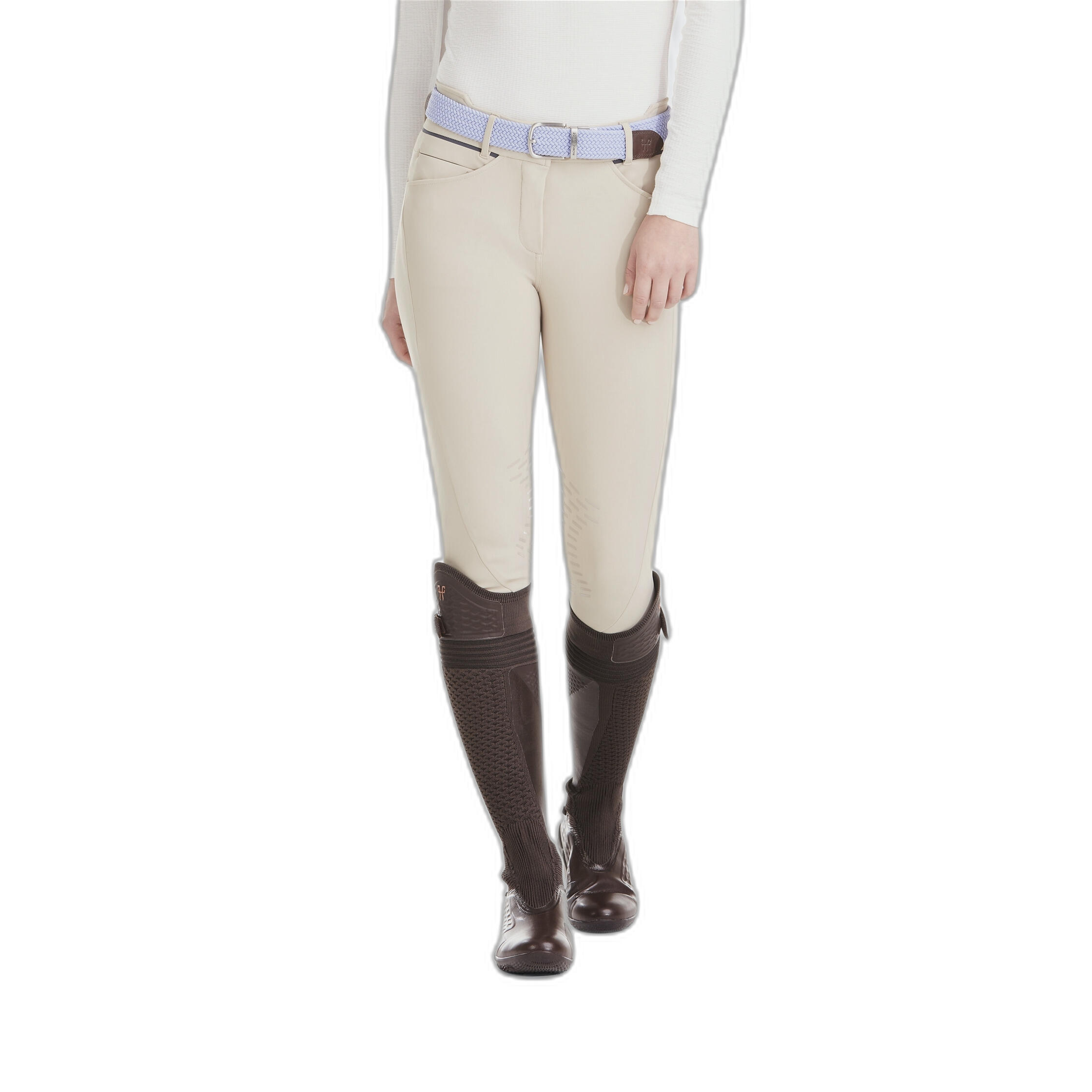 beige / vert givré
