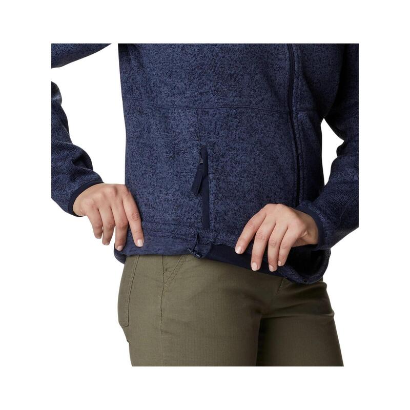 Fleecepullover W Sweater Weather Full Zip Damen - blau