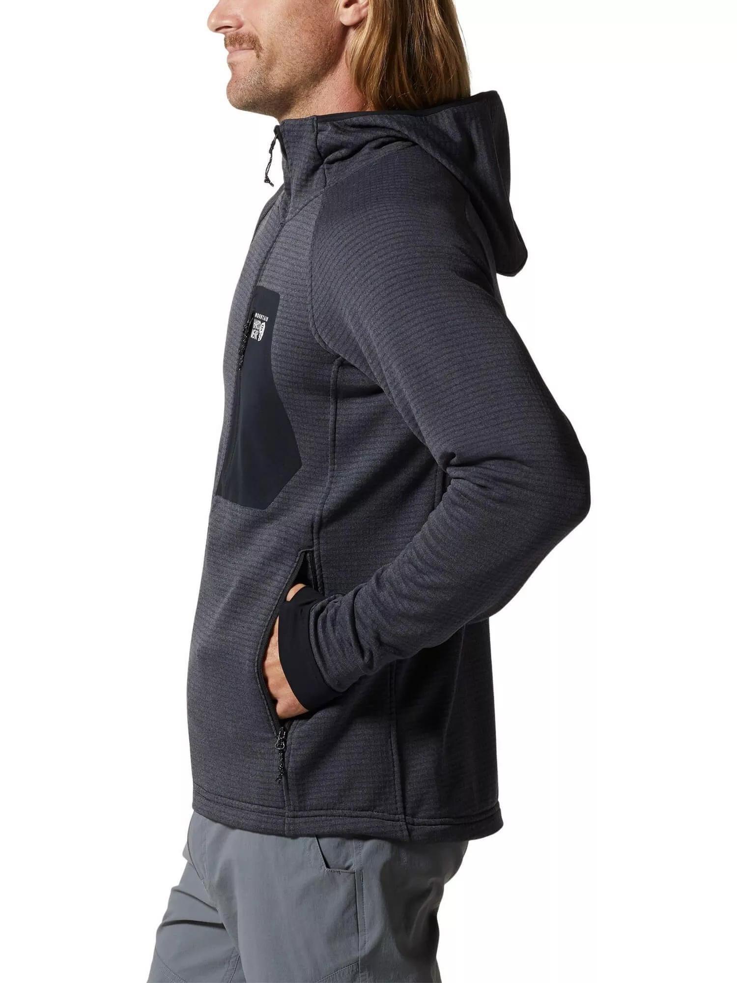 Fleecepullover Polartec Power Grid Full Zip Hoody Herren - blau 3/7