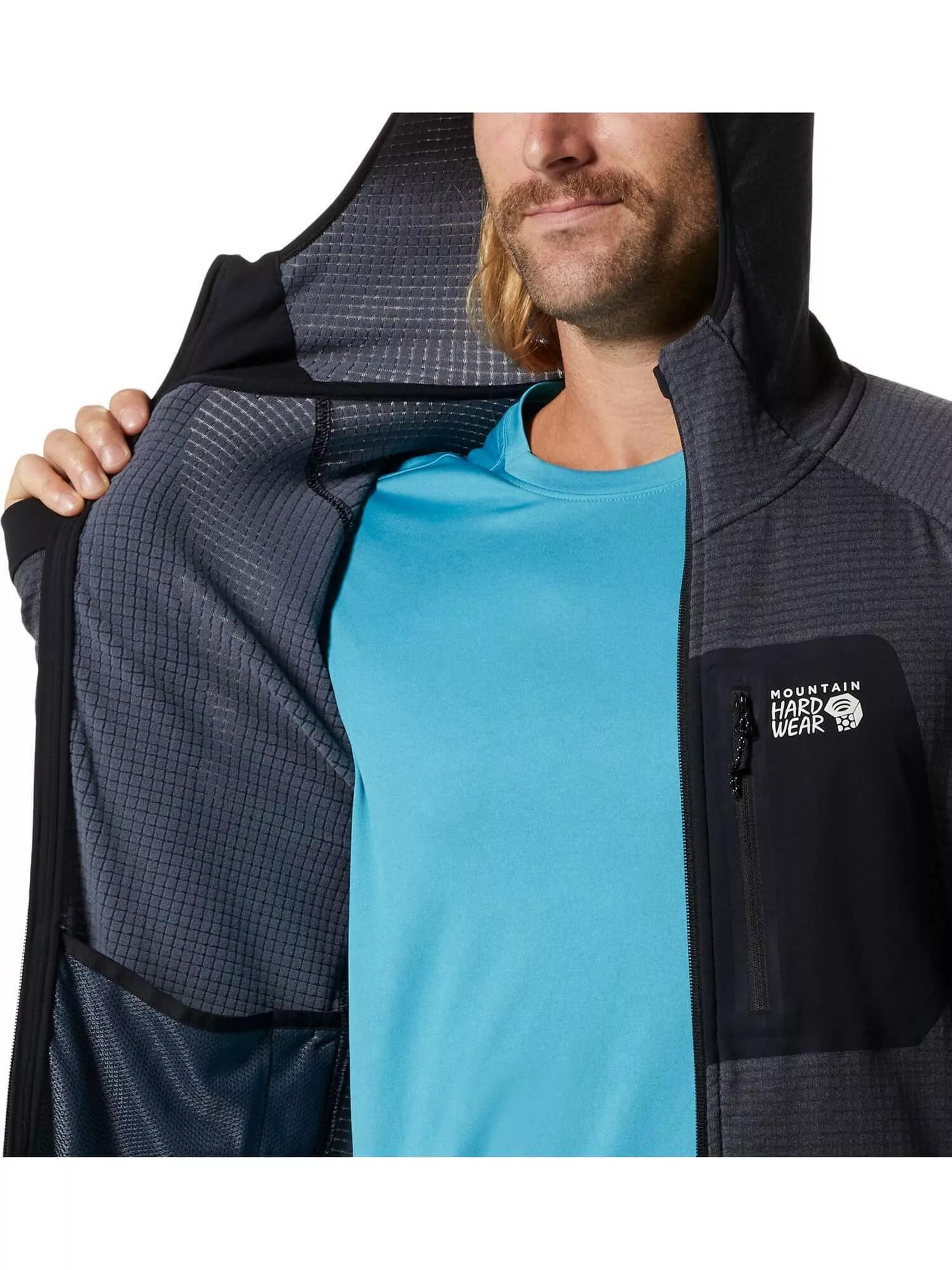 Fleecepullover Polartec Power Grid Full Zip Hoody Herren - blau 4/7