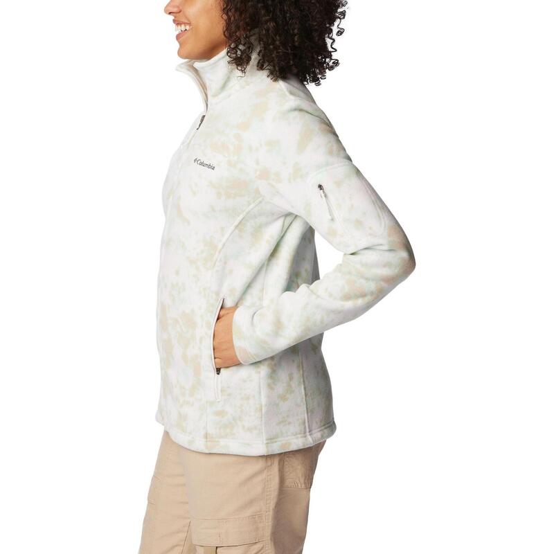 Fast Trek Printed Jacket női polár pulóver - fehér