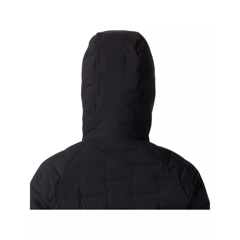 Jacheta de puf Stretchdown Hoody - negru femei