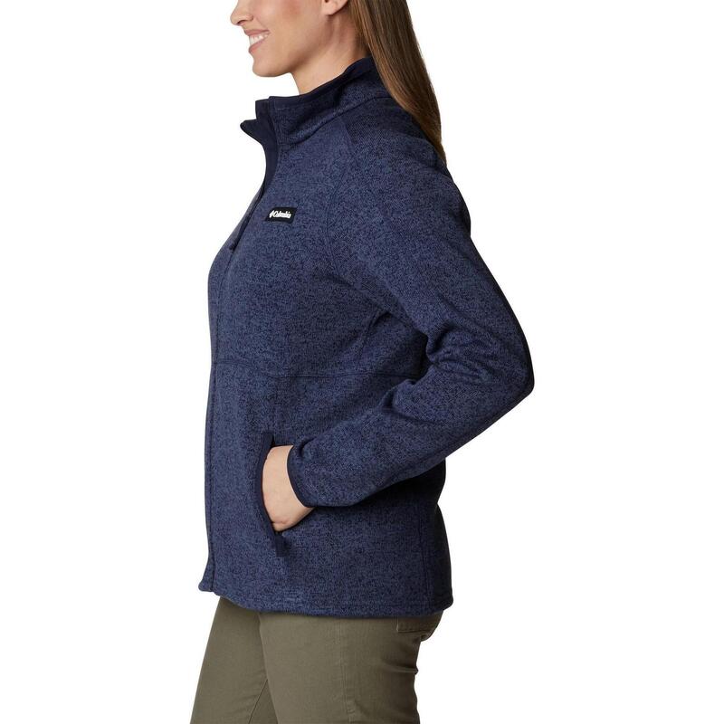 Fleecepullover W Sweater Weather Full Zip Damen - blau