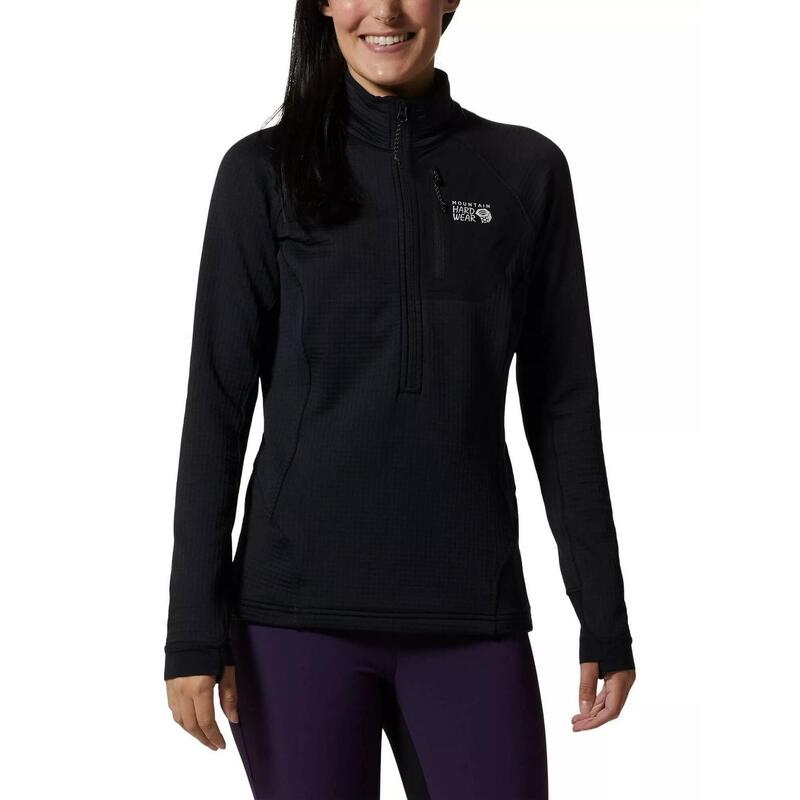 Fleecepullover Polartec Power Grid Half Zip Jacket Damen - Schwarz