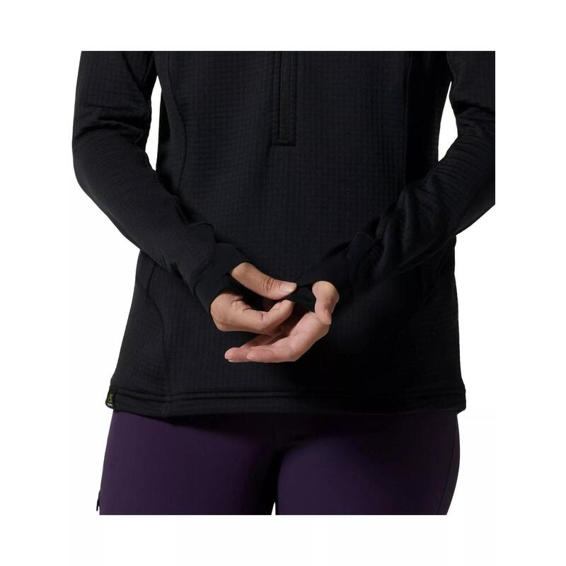 Fleecepullover Polartec Power Grid Half Zip Jacket Damen - Schwarz