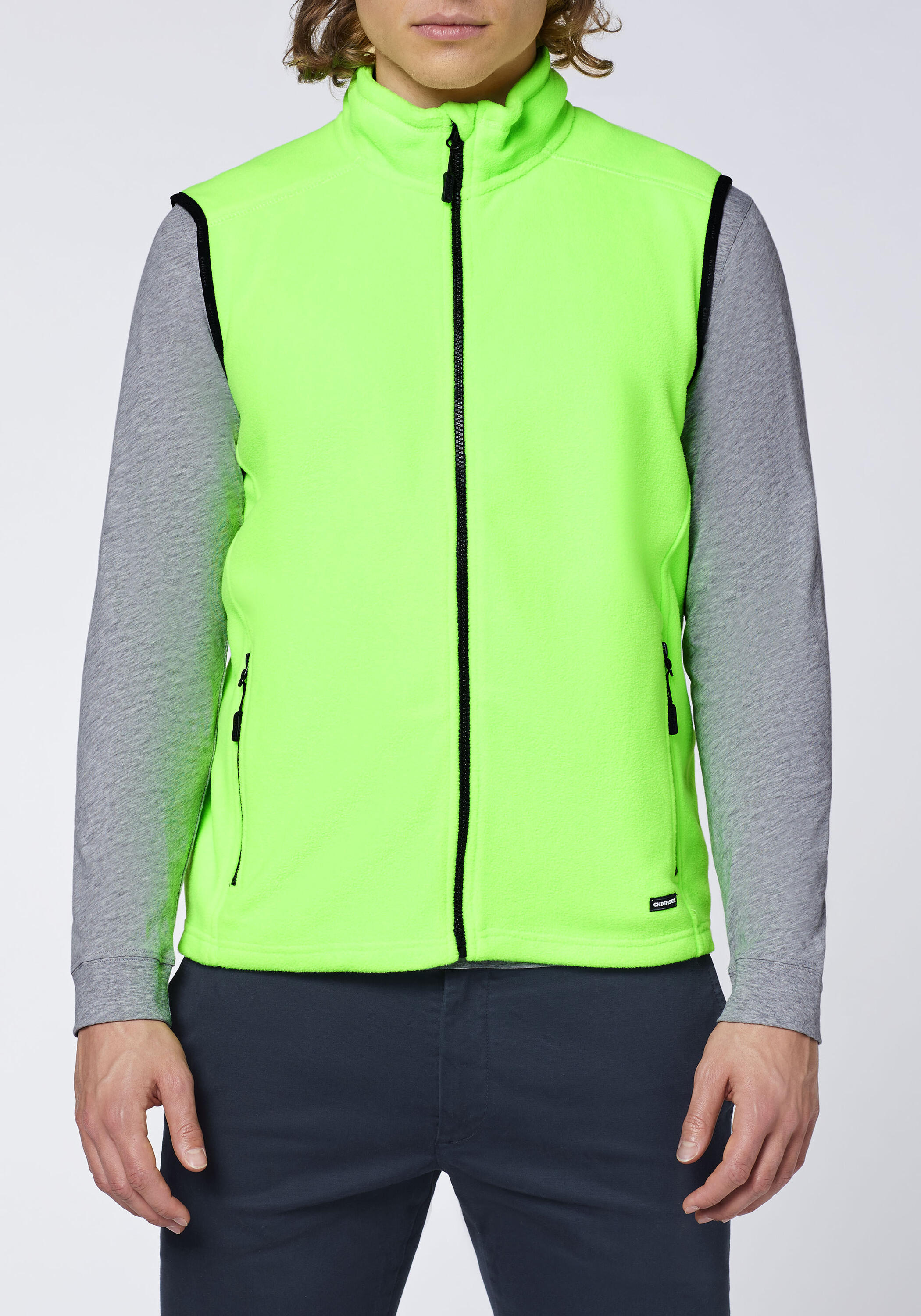 Fleece-Weste mit Label-Motiv hinten 7/7