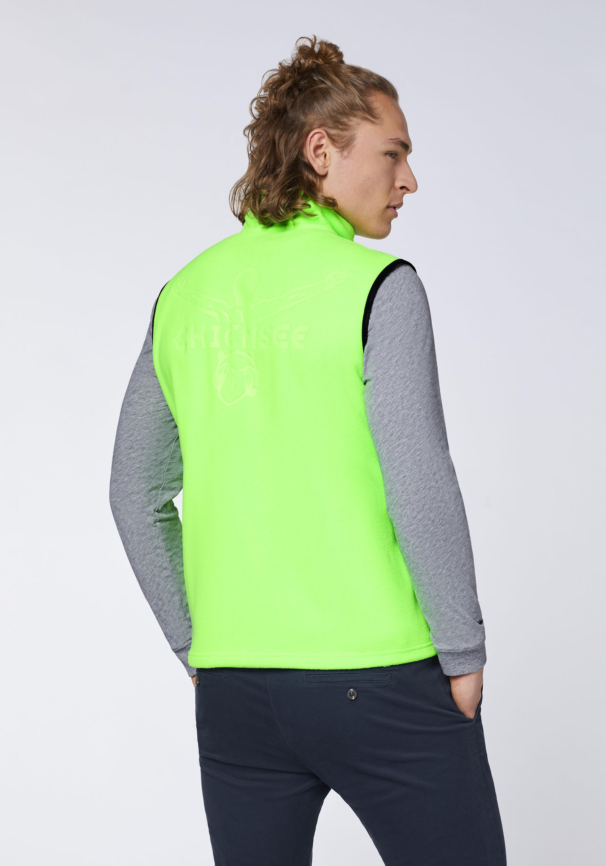 Fleece-Weste mit Label-Motiv hinten 4/7