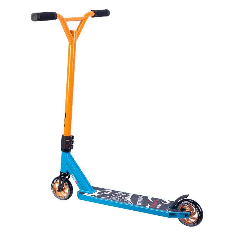 Trottinette freestyle d'initiation unisexe Bestial Wolf Demon D6 orange-bleu