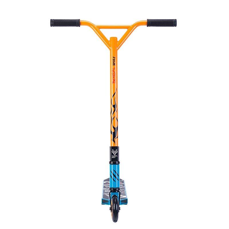 Trottinette freestyle d'initiation unisexe Bestial Wolf Demon D6 orange-bleu