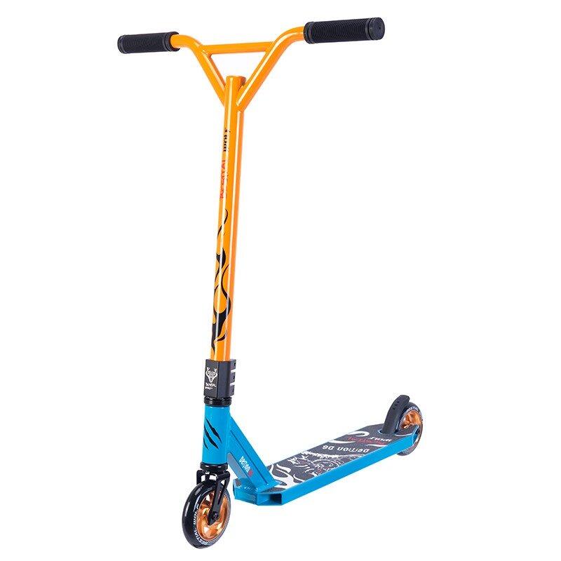 Trottinette freestyle d'initiation unisexe Bestial Wolf Demon D6 orange-bleu