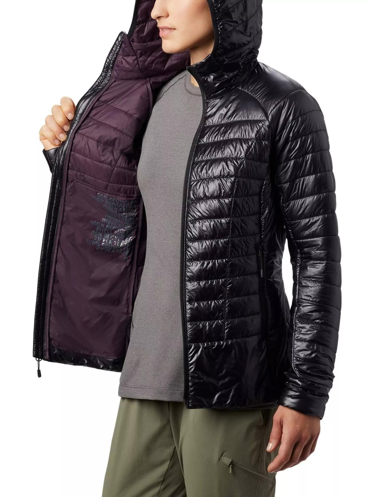 Gesteppt Wanderjacke Ghost Shadow Hoody Damen - Schwarz 3/6