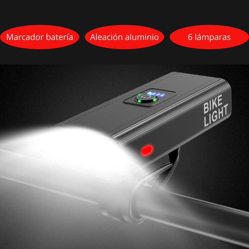 Fietslicht voor 1200 LED lumen + USB achterlicht 3/7