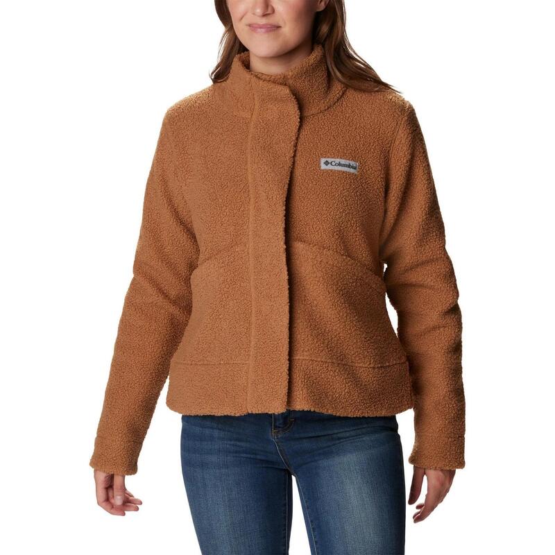 Kurtka uliczna Panorama Snap Fleece Jacket - brązowa