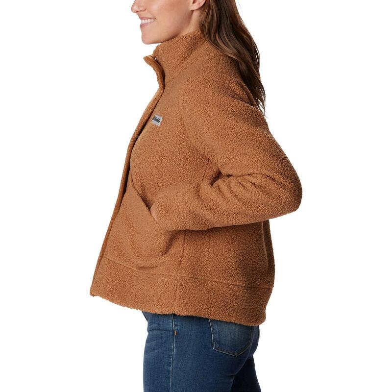 Straßenjacke Panorama Snap Fleece Jacket Damen - braun