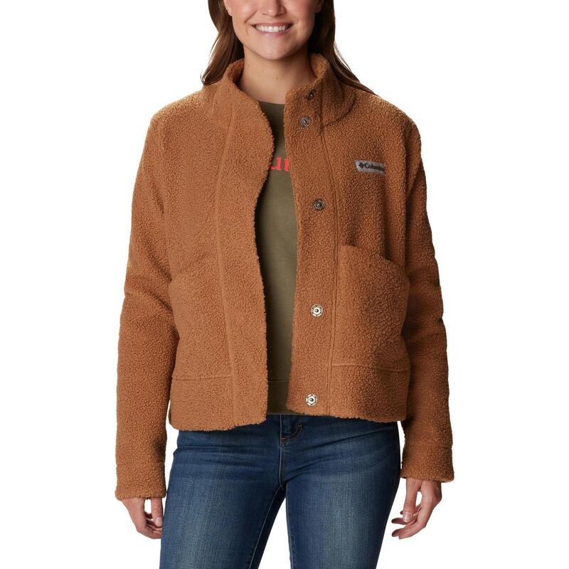 Panorama Snap Fleece Jacket női utcai kabát - barna