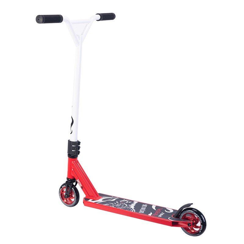 Trottinette freestyle d'initiation unisexe Bestial Wolf Demon D6 blanc rouge