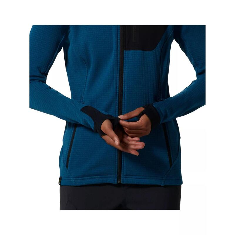 Fleecepullover Polartec Power Grid Full Zip Hoody Damen - blau