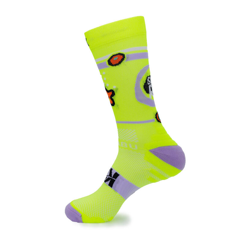 KAMUABU 1 DRAAD HARDLOOPSOKKEN - unisex - FLUO GELE kleur - UNISEX (36-41)