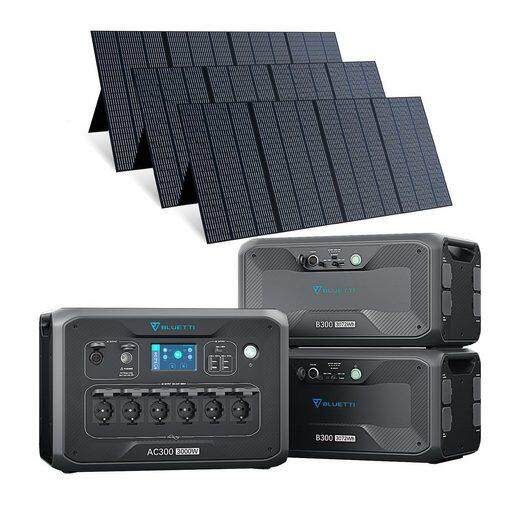 Zonne Generator BLUETTI AC300+2B300+3PV350 350W zonnepanelen voor Vanlife