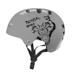 Casco universal unisex Bestial Wolf Skullgreyb gris