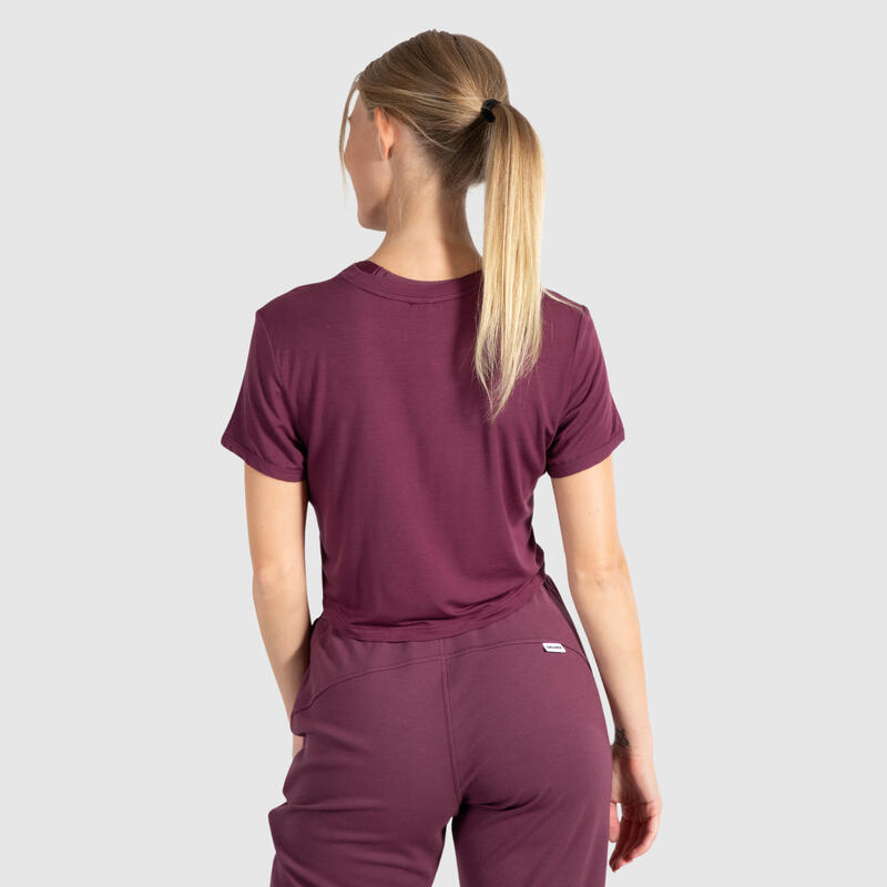 Damen Crop Shirt Althea Violett für Sport & Freizeit
