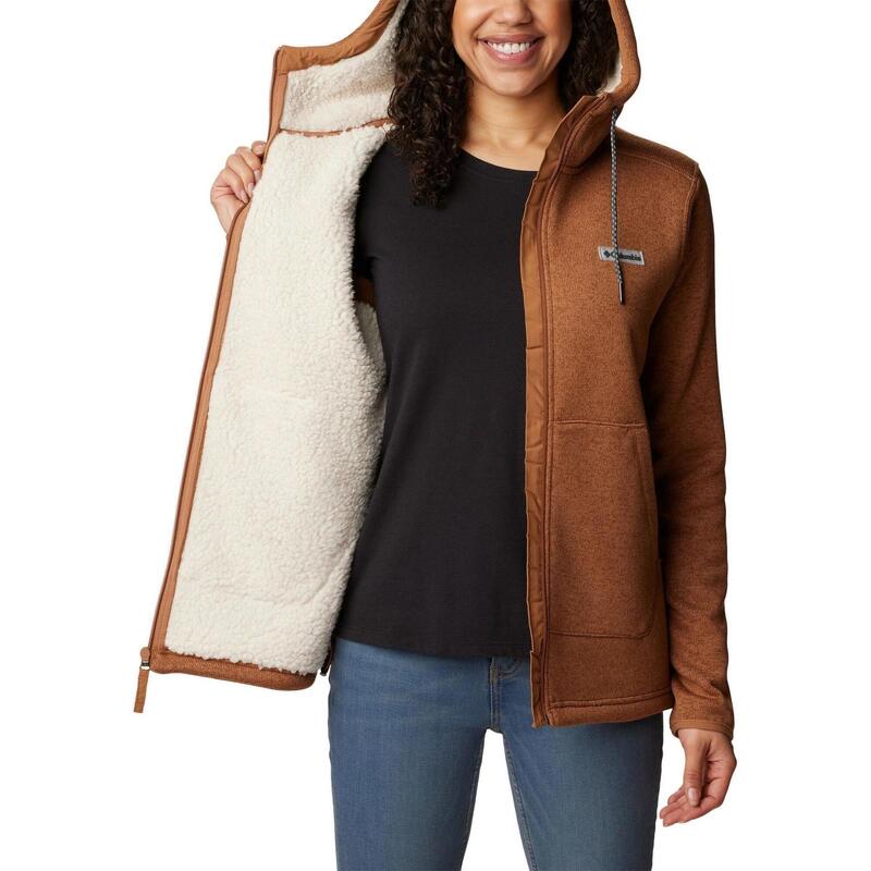 Fleecepullover Sweater Weather Sherpa Full Zip Damen - braun