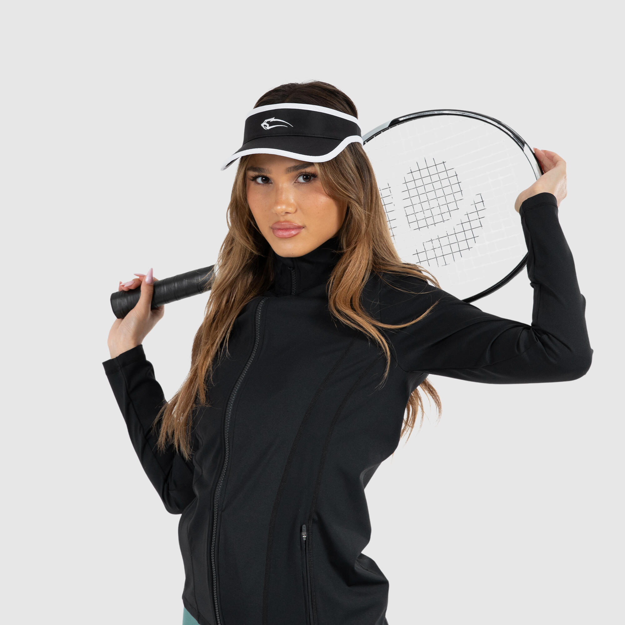 Damen Cap Aileen Schwarz / Weiß für Sport & Freizeit 6/6