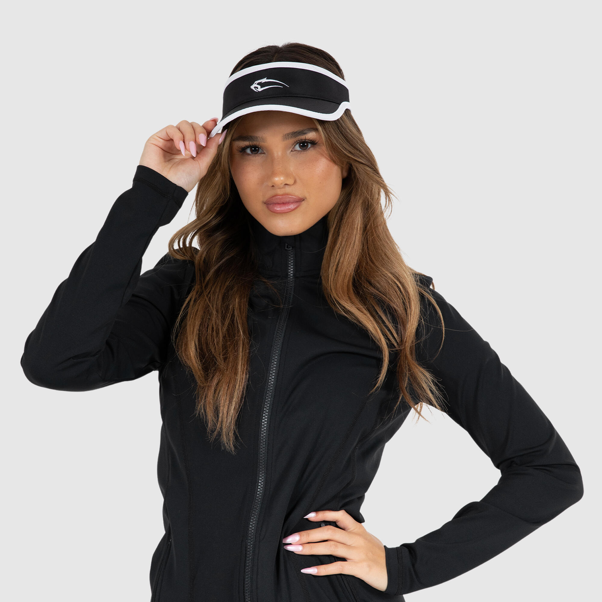 Damen Cap Aileen Schwarz / Weiß für Sport & Freizeit 2/6