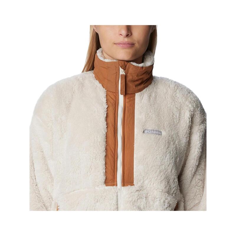 Fleecepullover Boundless Discovery Sherpa Full Zip Damen - sand